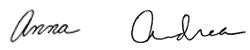 Anna and Andrea signatures.